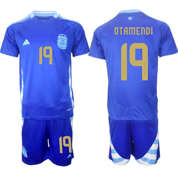 Men's Argentina #19 Nicolas Otamendi Blue 2024-25 Away SoccerJersey Suit,We sell and wholesale Men's Argentina #19 Nicolas Otamendi Blue 2024-25 Away SoccerJersey Suit on line form chian!